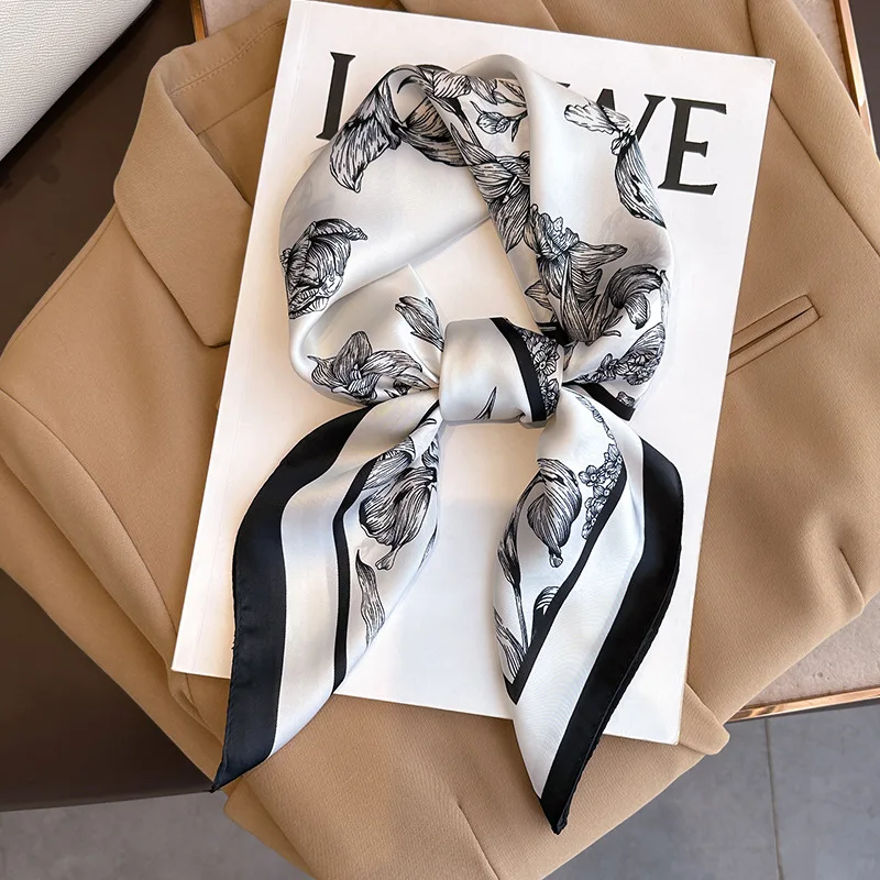 Luxury Bags Duffle - 70*70cm Luxury Floral Print Silk Square
