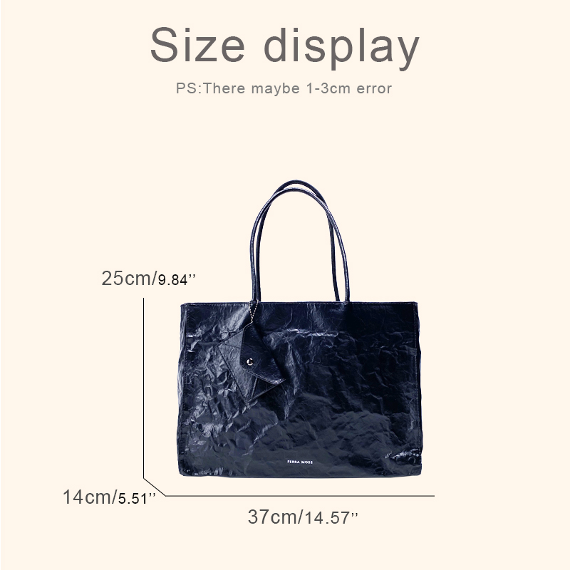 Korean Casual Kraft Paper Tote - Luxury Bags On Sale recension och pris