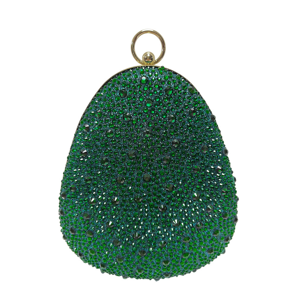Emerald Green Full Rhinestone  - Luxury Bags Green recension och pris