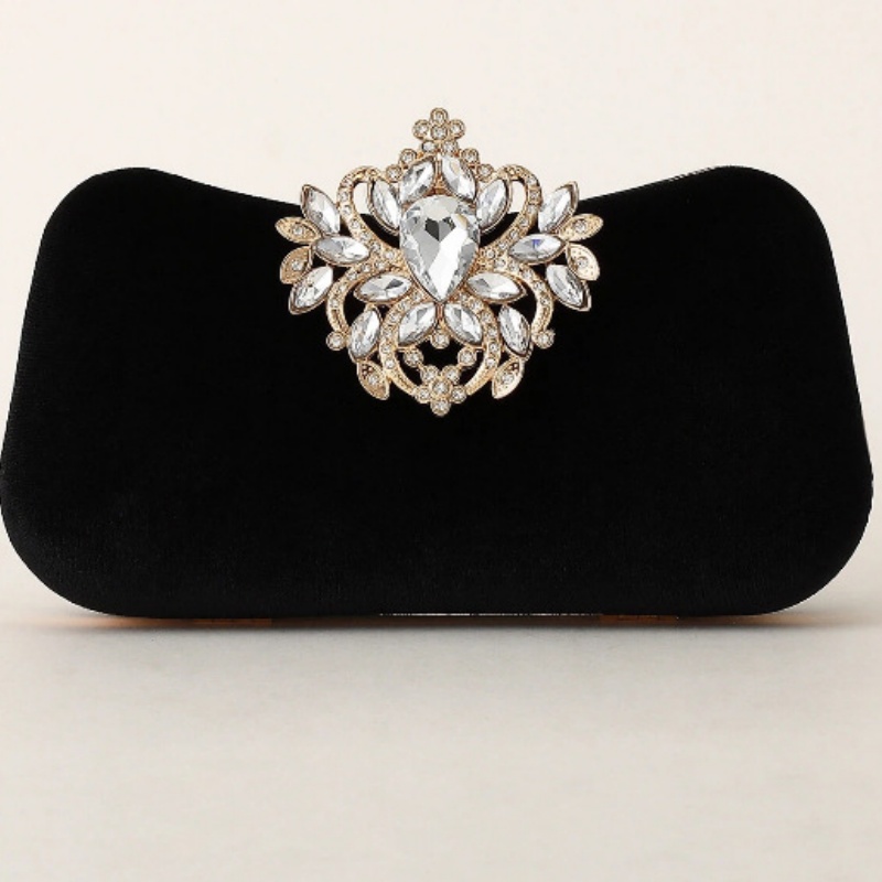 Dark Green Velvet Clutch Bag L - Luxury Bags Green recension och pris