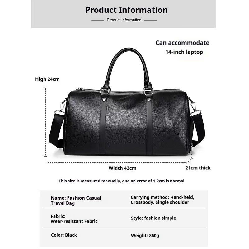 Unisex Large Capacity Travel B - Weekender Bag Duffle recension och pris