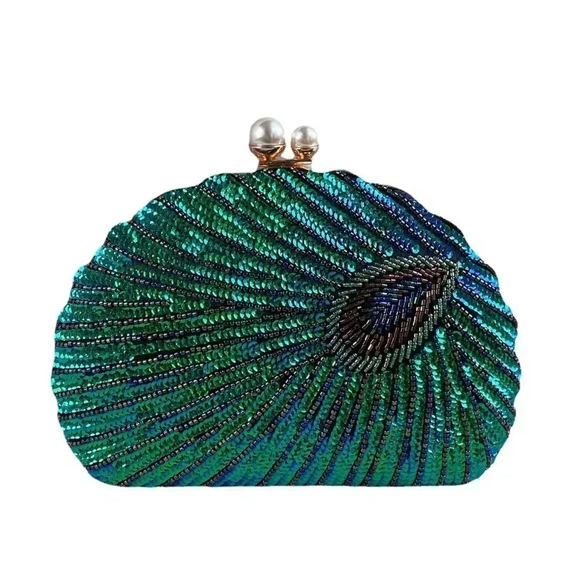 New Luxury Peacock Green Clutc - Luxury Bags Green recension och pris