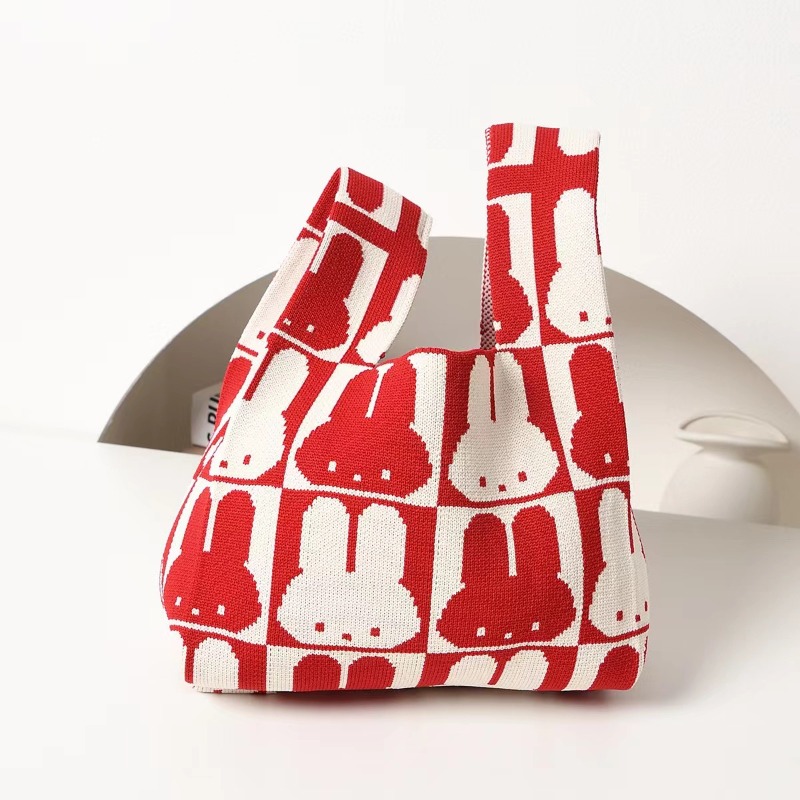 Miffy Red Knit Luxury Tote Bag - Luxury Bags Luggage recension och pris
