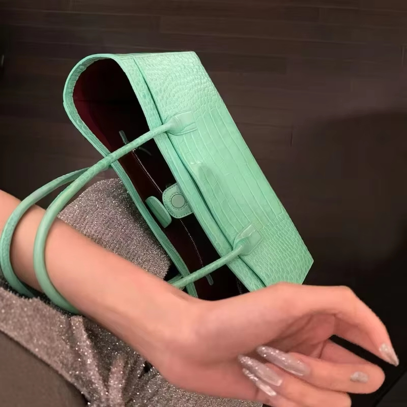 Free Shipping Crocodile-emboss - Luxury Bags Green recension och pris