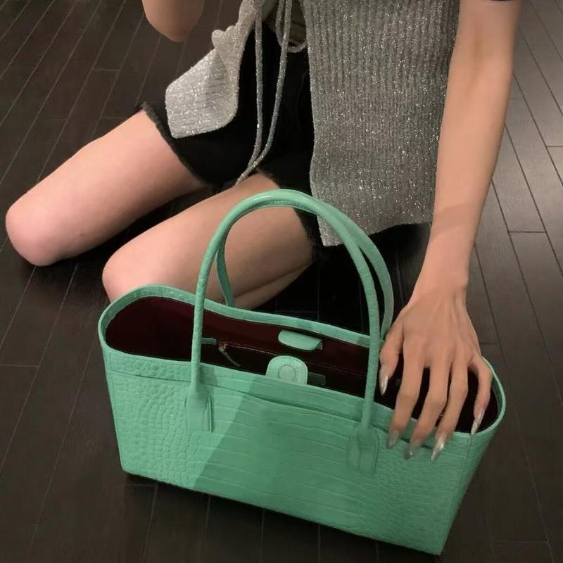 Luxury Crocodile Print Leather - Luxury Bags Green recension och pris