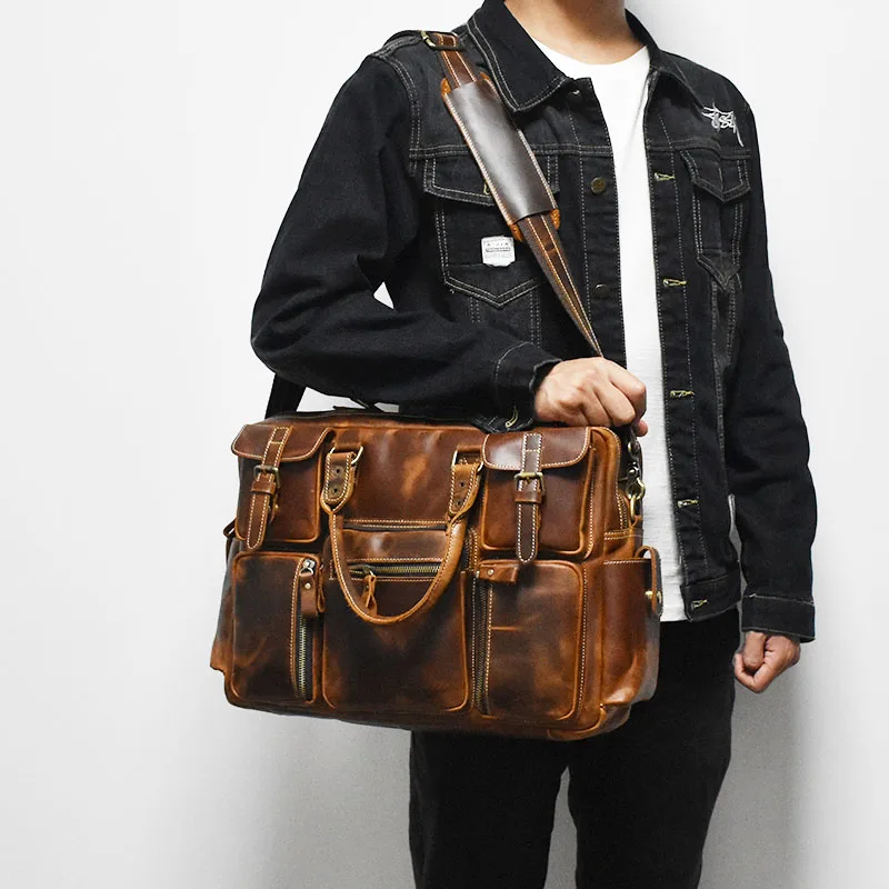 Vintage Men's Black Shoulder B - Luxury Bags Luggage recension och pris