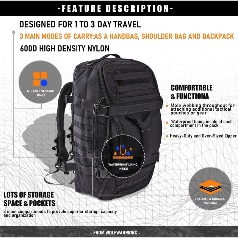 LQARMY 25L 45L 80L Sport Trave - Weekender Bag Duffle recension och pris