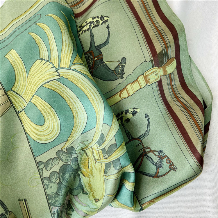 65CM Green Silk Scarf Luxury D - Luxury Bags Green recension och pris