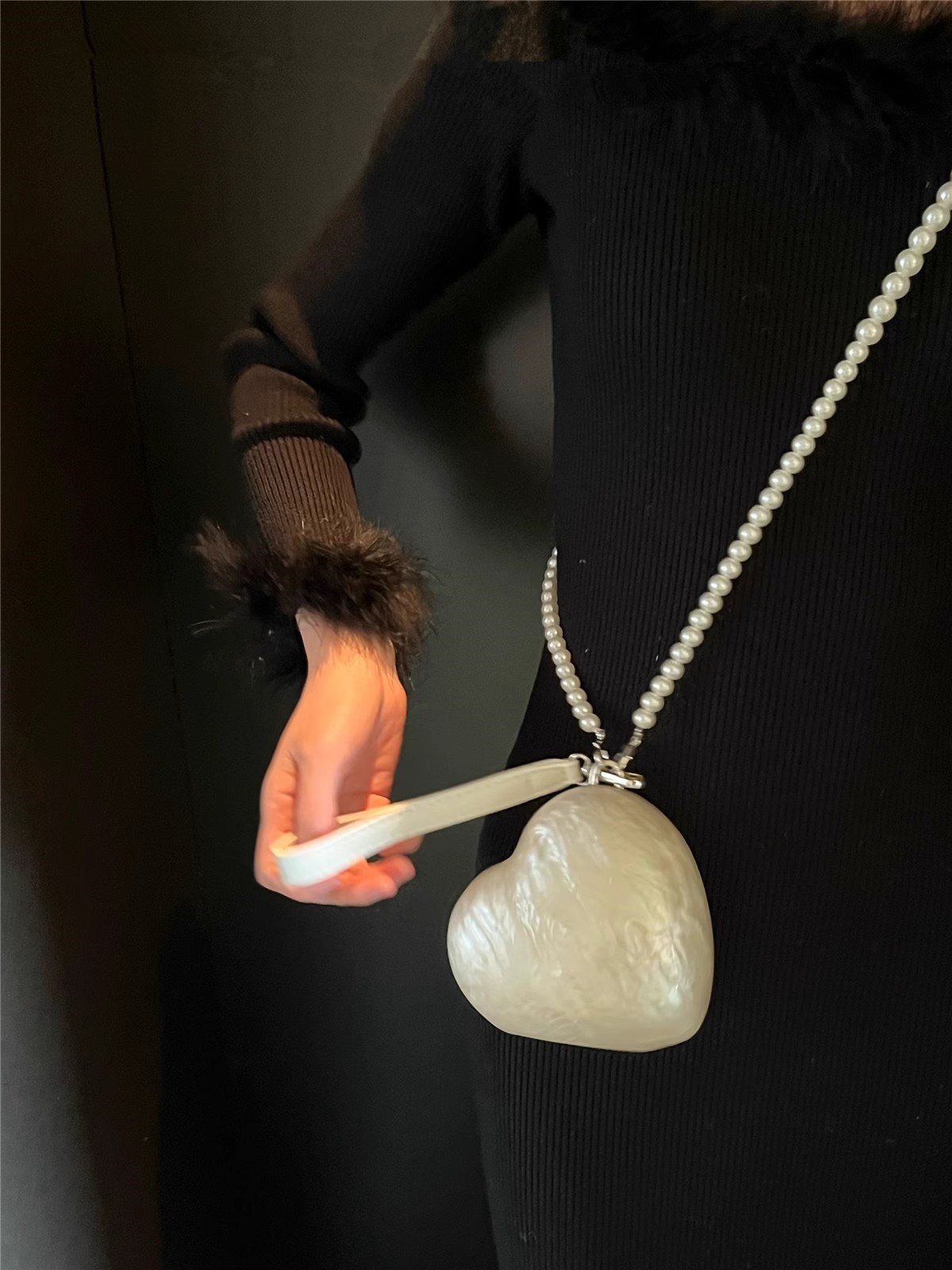 Fashion Acrylic Hearts Evening - Luxury Bags Girls recension och pris