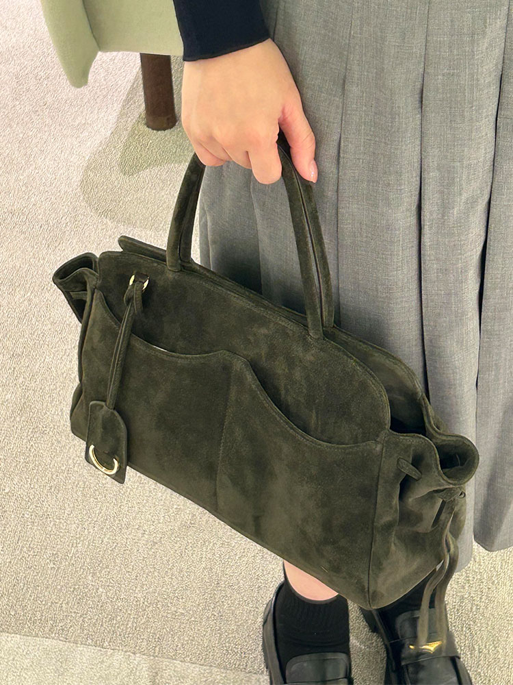 Green Suede Large Capacity Tot - Luxury Bags Green recension och pris