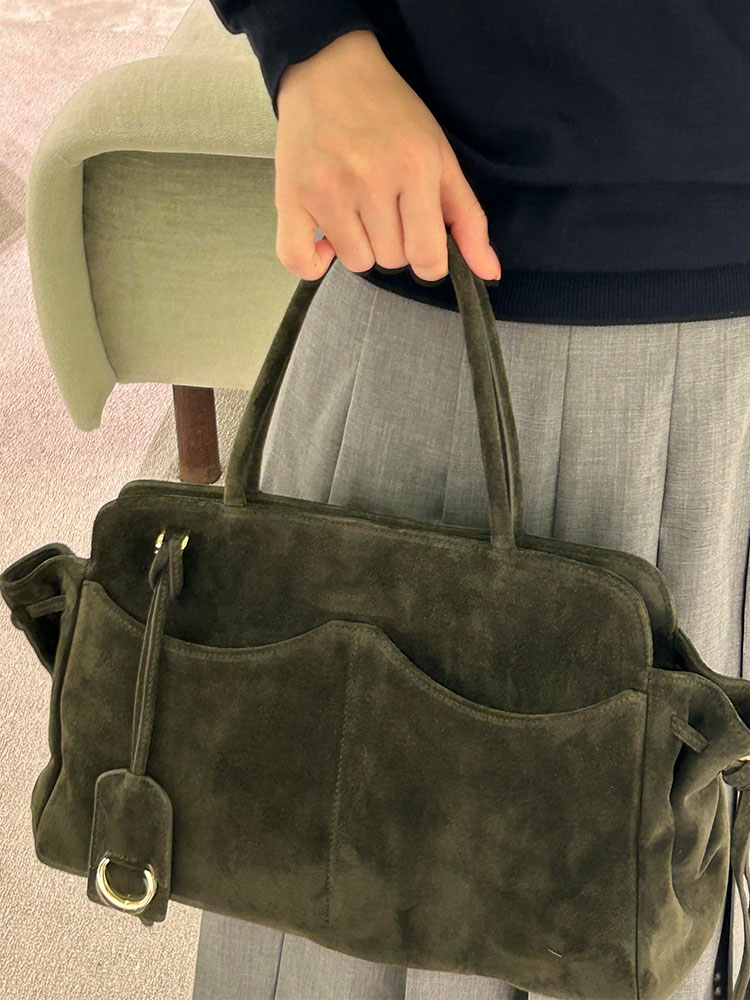 Green Suede Large Capacity Tot - Luxury Bags Green recension och pris