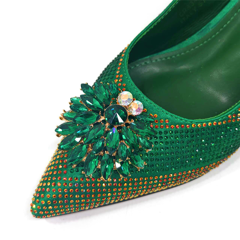 2025 Italian Design Rhinestone - Luxury Bags Green recension och pris